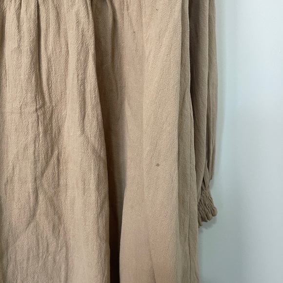 loverichie Womens Dress Size Large Tan Boho Peasant Mini - Picture 13 of 14